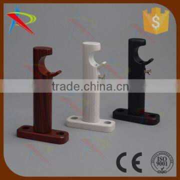 Metal Aluminum alloy Material wooden plated fancy curtain rod brackets