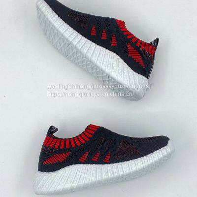 Cool Shoes Flying Woven Surface Stitching Color Blocking Sports Casual Children's Shoes photo-4