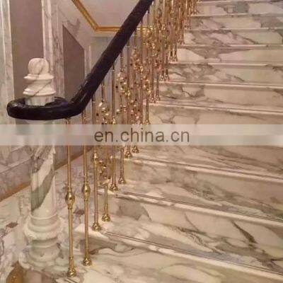 professional luxury marble stair handrail circular stair