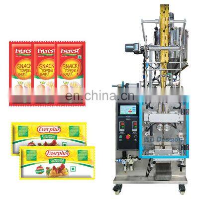 Automatic Small Sauce Sachet Filling Packaging Machine Snack Topping Continental Sacue Packing Machine