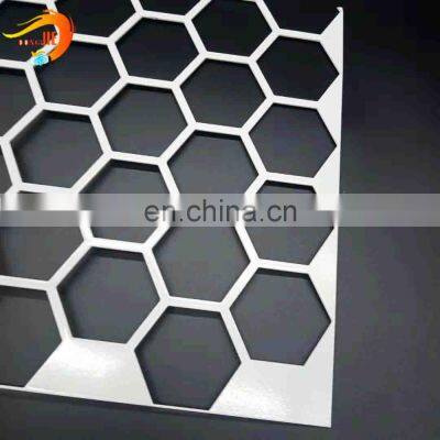 Exterior Decorative Security Hexagonal Perforated Screen Fence Producer