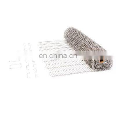 Food grade SS304 weave wire mesh chain spiral conveyor belt