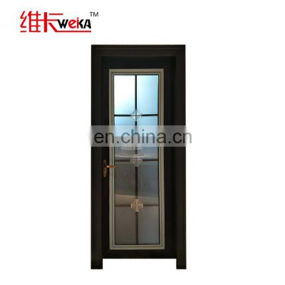 Bathroom/toilte  aluminum casement  door  with top brand door hande