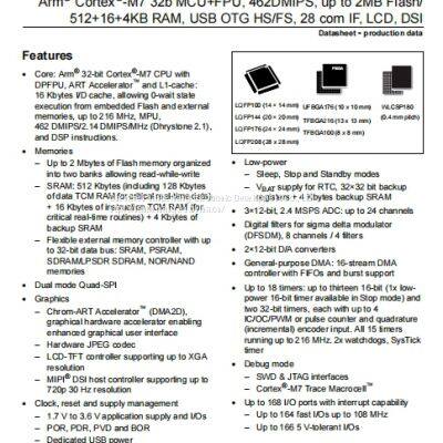 STM32F765VIT6 LQFP-100 microcontroller ST original stock