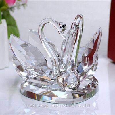 Colored K9 Crystal Swan Wedding Gifts Crystal Wedding Giveaway Gift Crystal Crafts Gifts