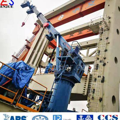 Type 5ton 16m  HydraulicMarine Telescopic  Crane  Cargo Marine Ship Deck Crane with Factory Price for Sale