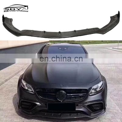 W213  E63 Pre Lci BB Style High QualityCarbon Fiber Front Lip Front Bumper Lip Splitter For Mercedes Benz W213 E63 AMG S Pre Lci