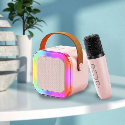 Kids lamp night lights for children speaker with microphone mini karaoke kits for kids wireless microphone speaker