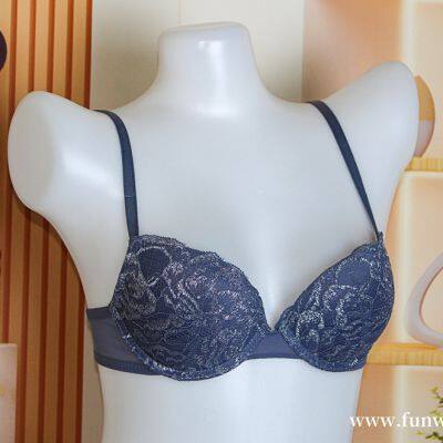 Women's Lace Lingerie Bra and Panty Set Women Lingerie Lace Underwire Bra Set Sexy 2 Piece Underwear Strappy Babydoll photo-3