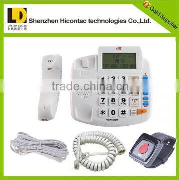 Big/Large Button Corded Phone Hands Free Hearing Aid White