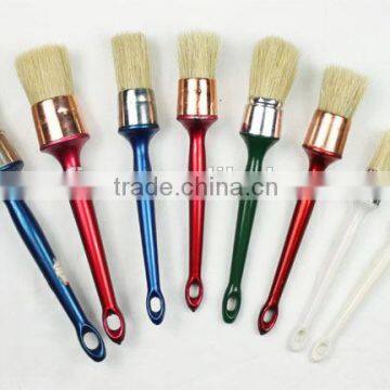 Wooden Handle Corner Synthetic Detailed Round Hair Paint Brushes Tool Acrylic