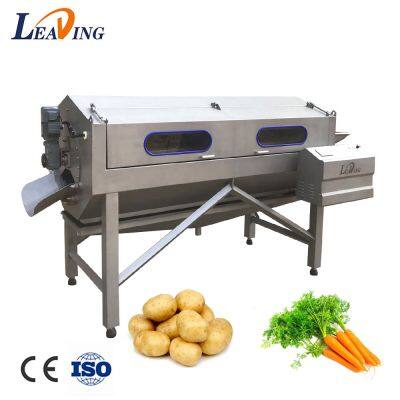 Automatic Brush Potato Cassava Carrot Washing Peeling Machine Potato Washer Peeler Cleaning Machine