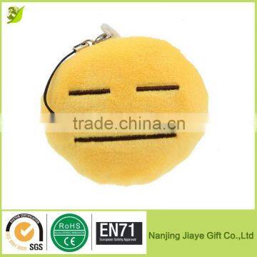 Fancy wholesale Plush Smiley Keychains Emoji Key Rings