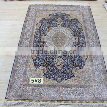 Oriental Turkish double knots hand made silk needle punched carpet