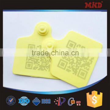 MDE121 Livestock ICAR plastic laser animal rfid ear tag for cattle