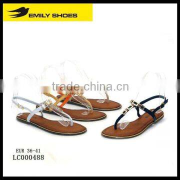 Lady's summer sandal with square chain