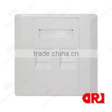 uk 86*86 type double port rj45 jack for faceplate