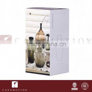 CASAMOTION Deep Brown Hand Blown Art Glass Vase With No MOQ and Gift Boxed, A9030-500