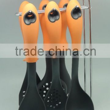 NYLON 7PCS KITCHEN TOOL SET/ COOKING UTENSIL WITH S/S STAND