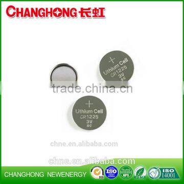 Changhong 3v lithium coin cell CR1225 48mah battery