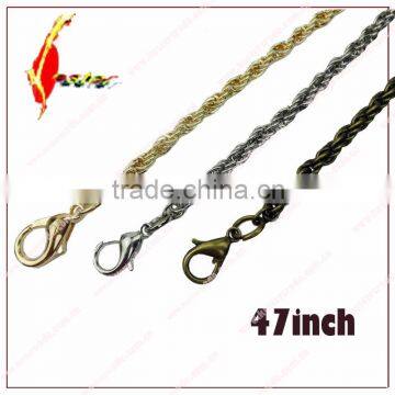 Antique Brass Golden Silver 120 cm 47 Inch Metal Bags Purse Chain Handle Stock photo-3