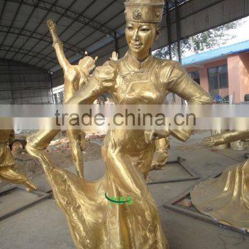 Bronze folk dancer statue manufacturer