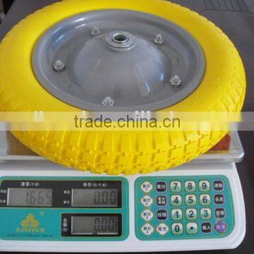 13 inch flat free wheel , wheelbarrow 3.00-8 flat free wheel 13 inch pu foam tire