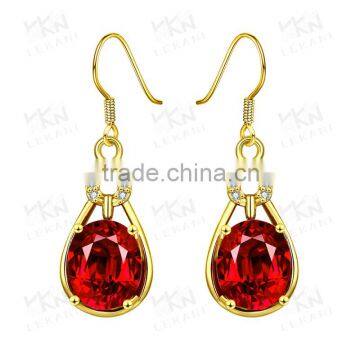 2015 latest fashion jewellery indian gold crystal drop earrings