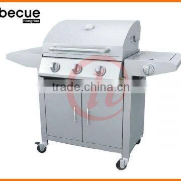 3 burner full stainless steel gas bbq grill