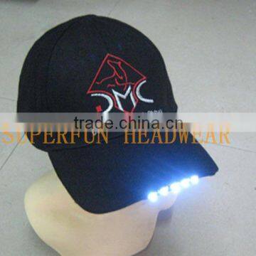 100% cotton LED light cap