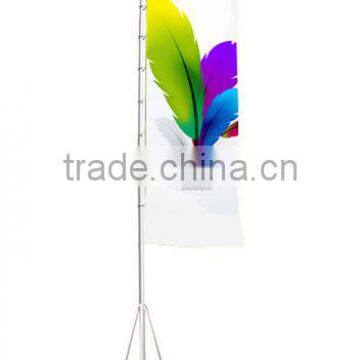 outdoor 5m telescopic giant flag stand with water base