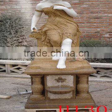 Decorative small carved lady fountain