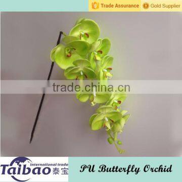 Made in China 41" long green color wholesale PU orchid flowers