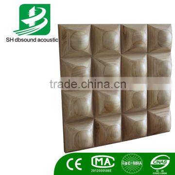 Wooden 3D spherical acoustic diffuser panel