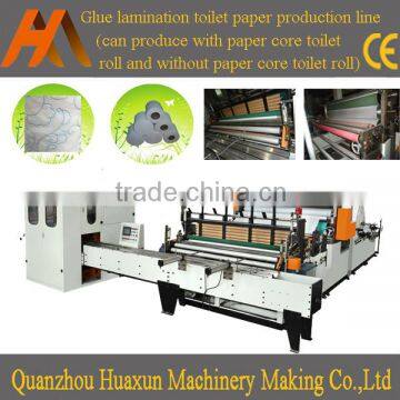 Automatic household paper rewinder embossed perforating toilet tissue producing machine