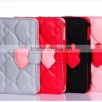 2013 Newest Lip Design for ipad Mini Luxury Leather Protective Mobile Phone Cases for ipad2/3/4 "11"