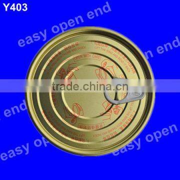 403# round full aperture tinplate easy open peel off end for tin can