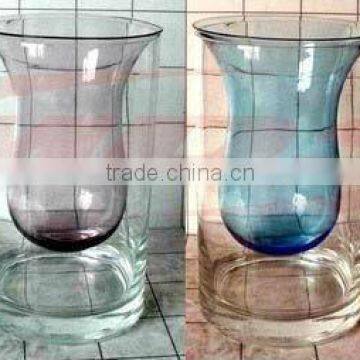 Colored Double-wall Glass Candle Holder