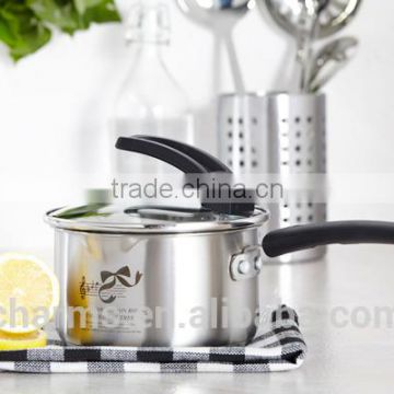 2016 Food safe Stainless Steel Milk Pot with standing lid&Stainless steel casserole