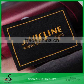 Sinicline Custom Designed New Style Woven Damask End Fold T Shirt Label