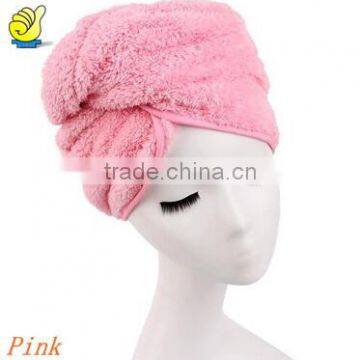 various color microfiber hair drying cap towel