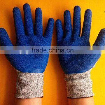 High quality Cheapest HPPE latex coated gloves en388 cut resistant gloves                        
                                                Quality Choice