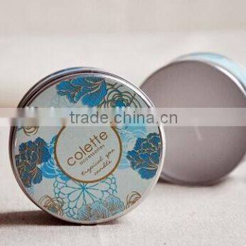 small metal wholesale candle tin box with pour spout lid,tin caddy