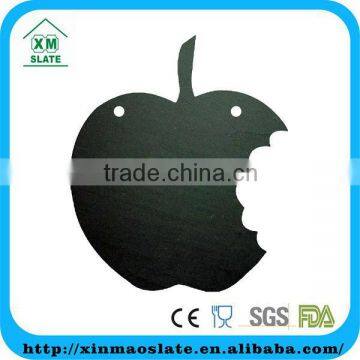 [factory direct] 15x15cm Cut Edge Apple Shape Hanging Slate Memo Board Item SJSB-1515IG1A
