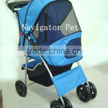 Dog Soft Stroller with large storage basket