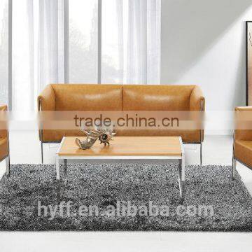nice modern Genuine Leather wooden sofa set furniture HYS-272