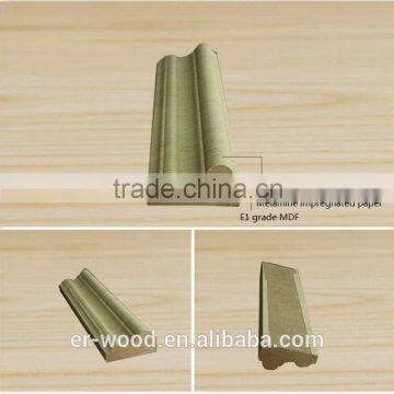 melamine wrapped wainscot chair rail moulding