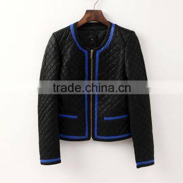 2015 women pu leather jacket fashion style china factory