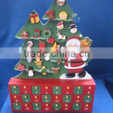 Wooden Christmas Calendar Box With Magnet