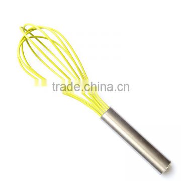 Silicone coated tea whisk mini blender for milk and egg